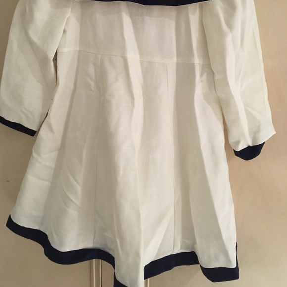 Girl's Nautical 2PC Dress-Off White & Blue- Gold Buttons - Size 4T Worn Once - Picture 5 of 11